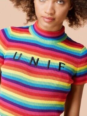 UNIF Rainbow Knit Top